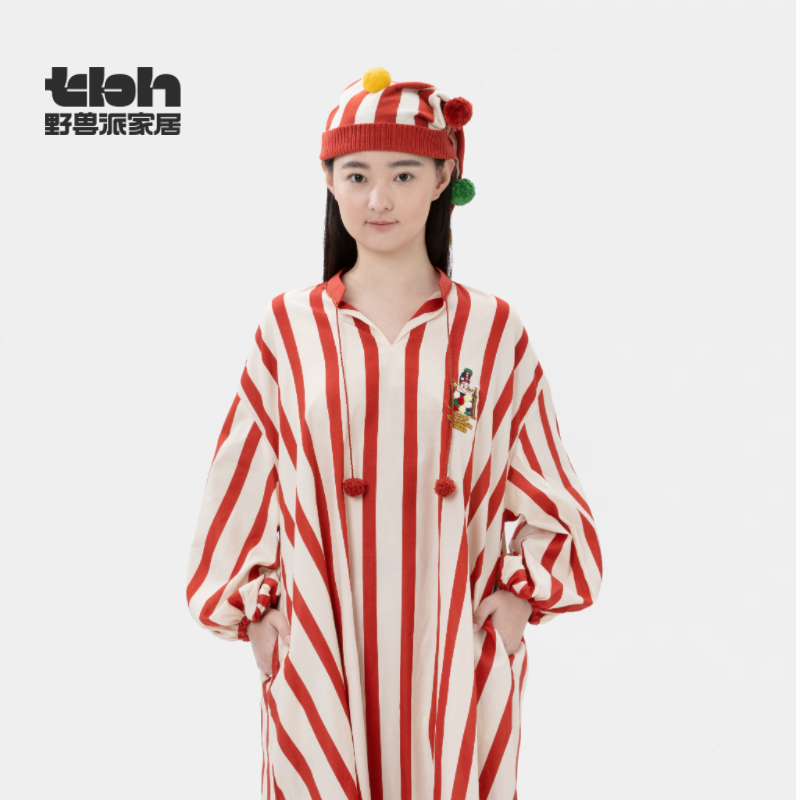 tbh野兽派家居刺绣睡衣