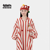 tbh野兽派家居哈利波特比比多味豆印花刺绣长睡衣全棉家居服女秋