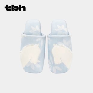 子可外穿室内情侣家居鞋 鞋 冬季 tbh野兽派家居马年限定丝绒拖鞋