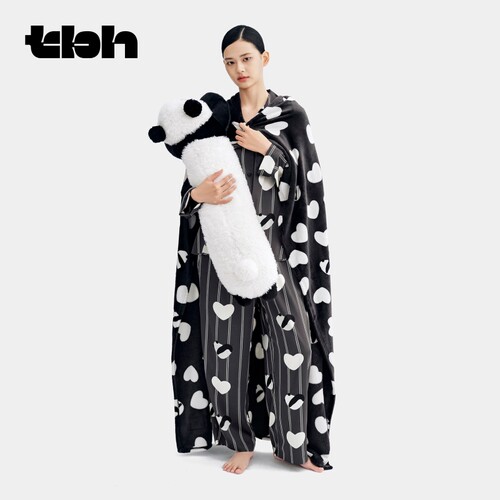 tbh野兽派二合一法兰绒毯/抱枕