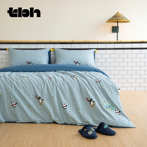 tbh野兽派家居磨毛棉印花床品