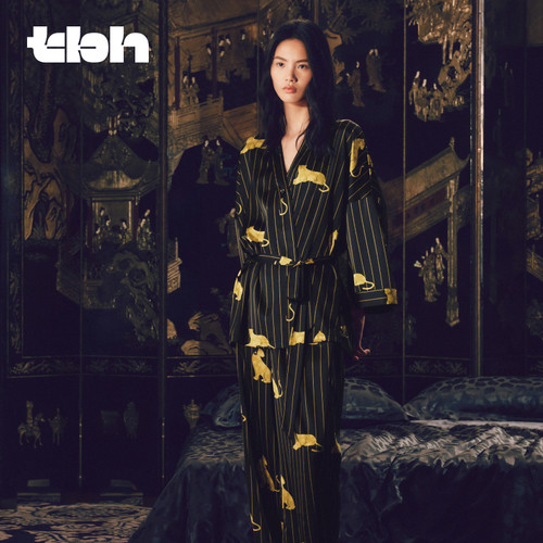 tbh野兽派星光缎家居服晨袍套装