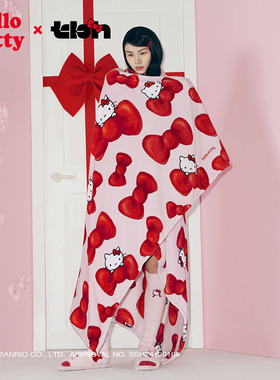 tbh野兽派家居三丽鸥Hello Kitty法兰绒盖毯沙发盖毯办公室午睡毯