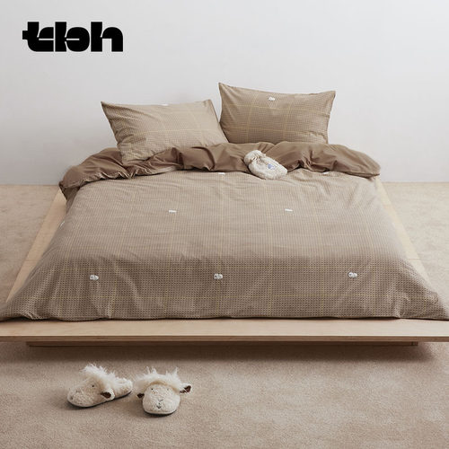 tbh野兽派全棉印花满绣四件套