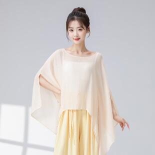 古典舞服装女纱衣日常可穿2025新款宽松仙气飘飘上衣现代舞练功服