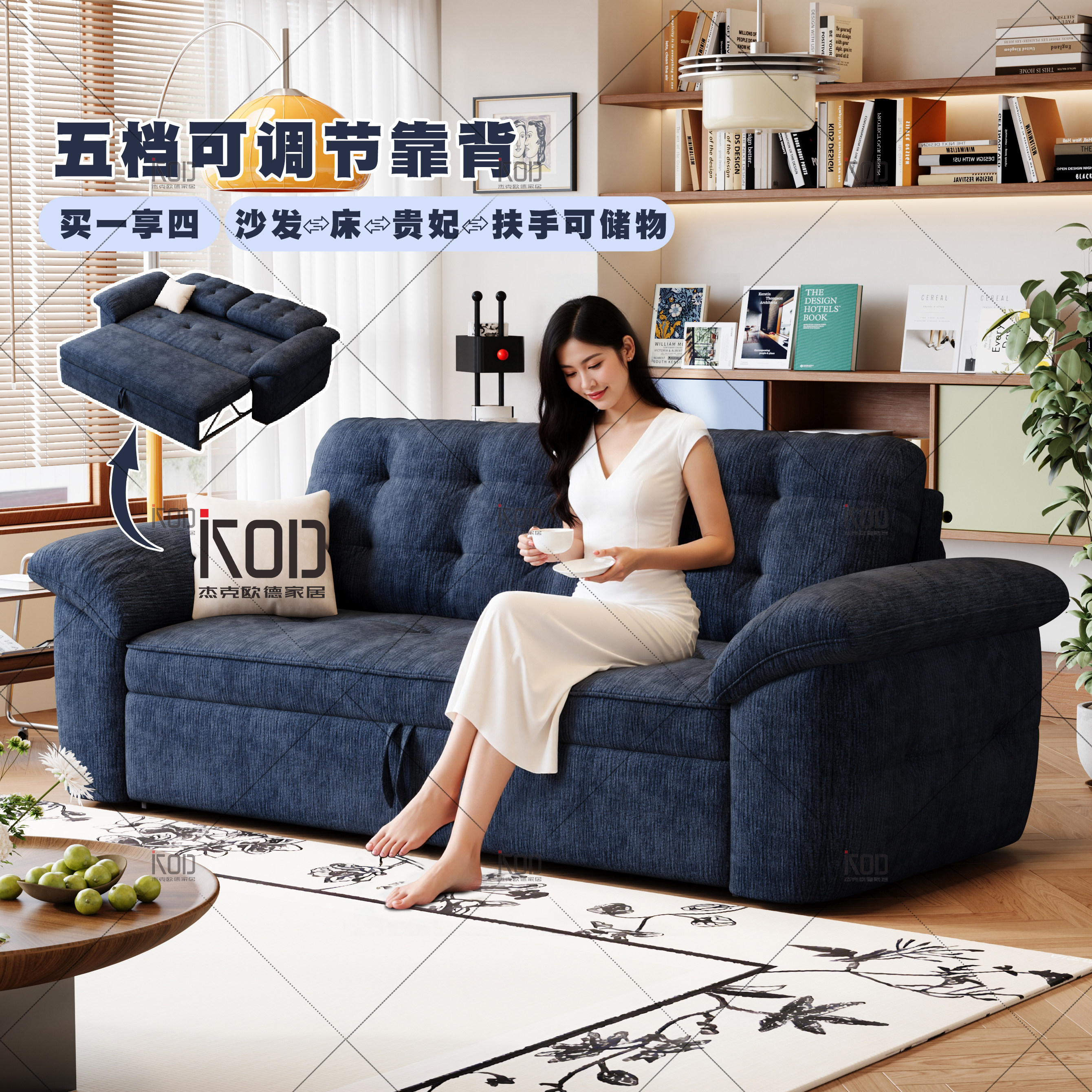 2026新款可折叠一体两用抽拉式沙发床小户型客厅书房单双人折叠床