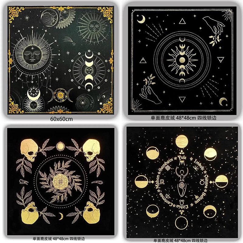 塔罗牌桌布绒布 生命之树 tarot 垫子韦特神谕牌魔法星座法阵桌布