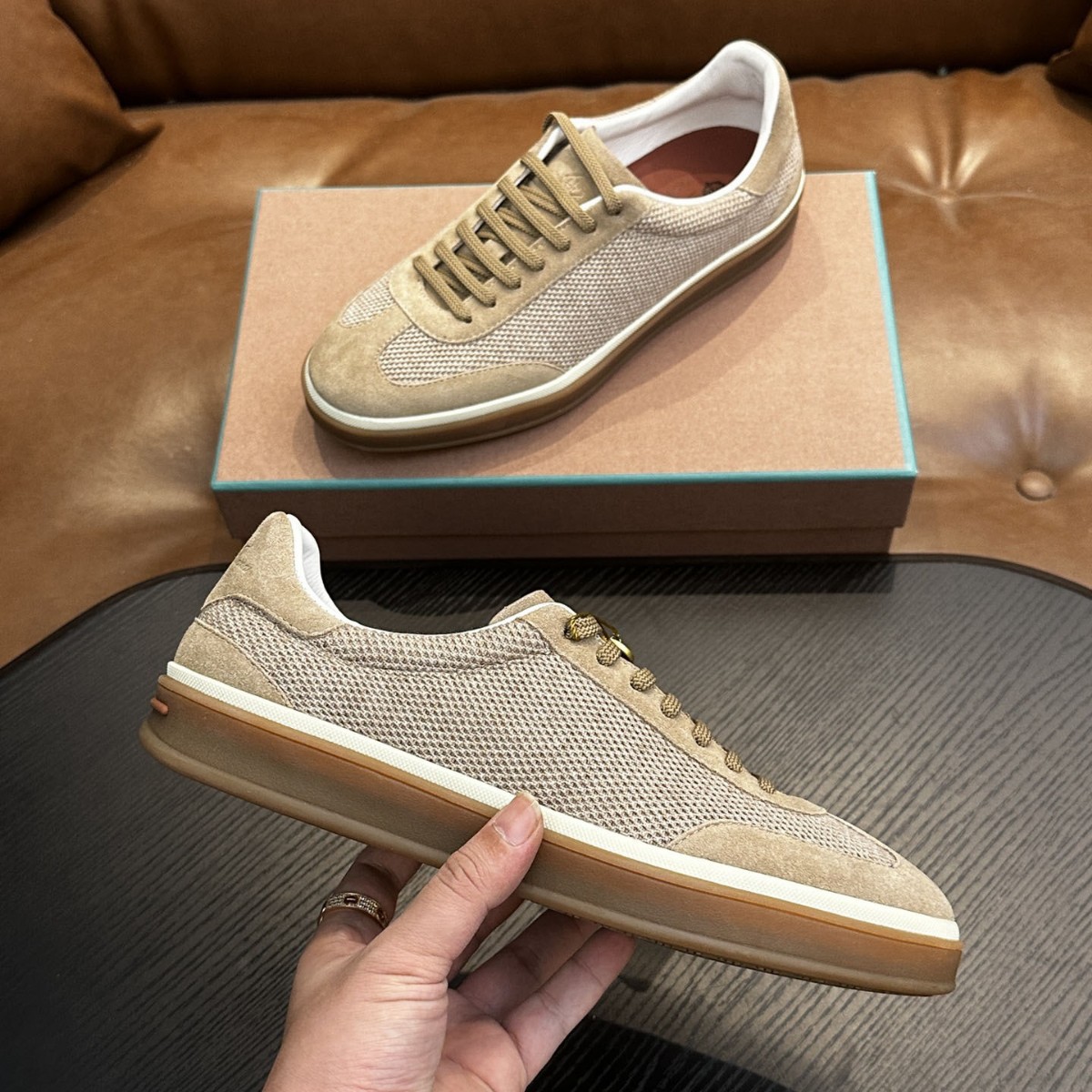 Loro Piana老马鞋店欧洲站男鞋春秋季男士休闲鞋真皮牛皮透气新款