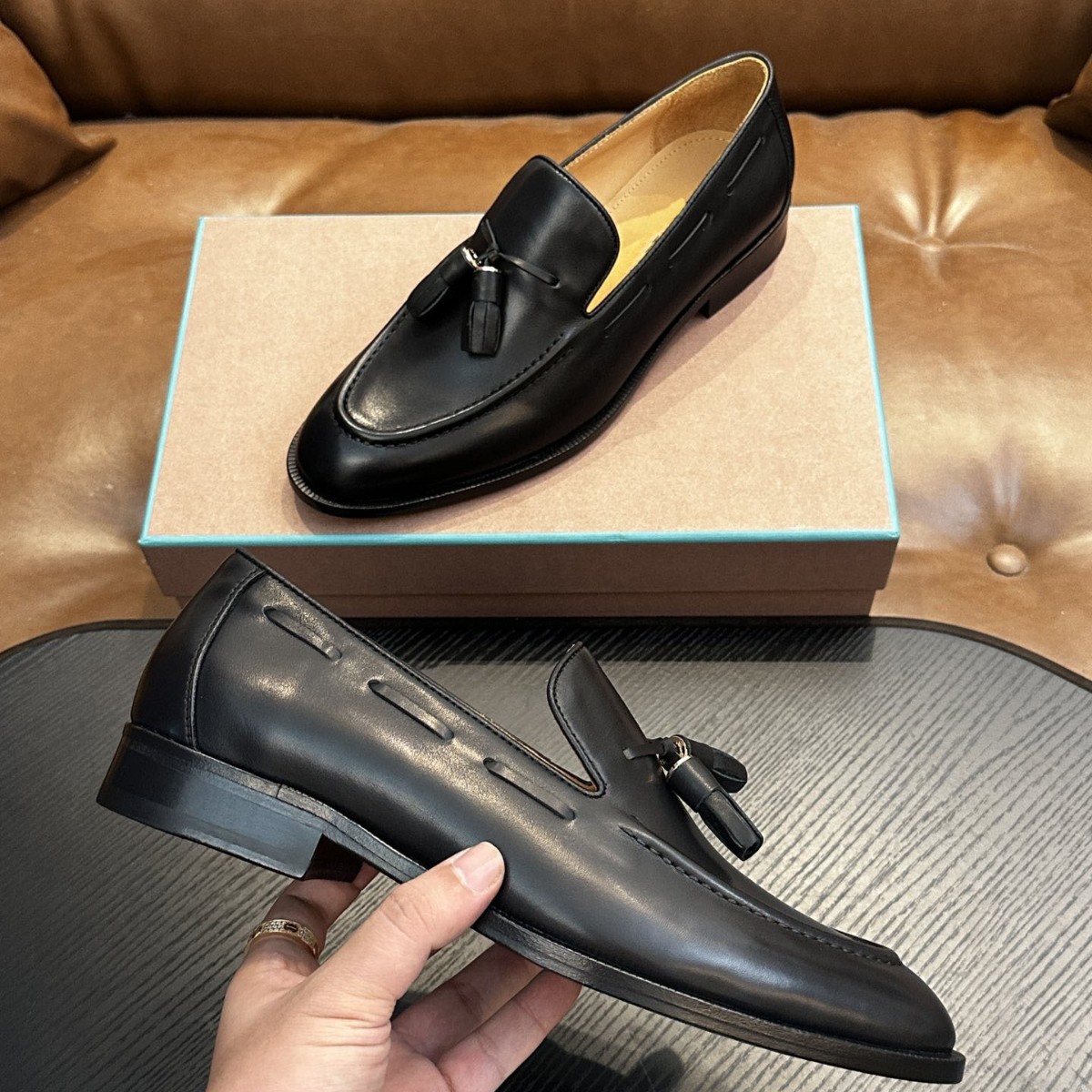 Loro Piana经典款式英伦风休闲套脚韩版潮鞋乐福鞋男士一脚蹬百搭