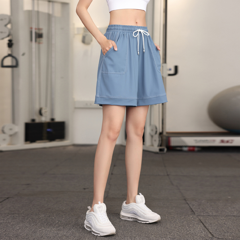 夏天胖mm大码宽松运动短裤女外穿速干透气跑步健身羽毛球五分中裤