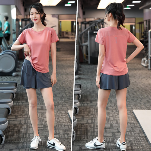 胖mm短袖运动瑜伽服短裤夏季