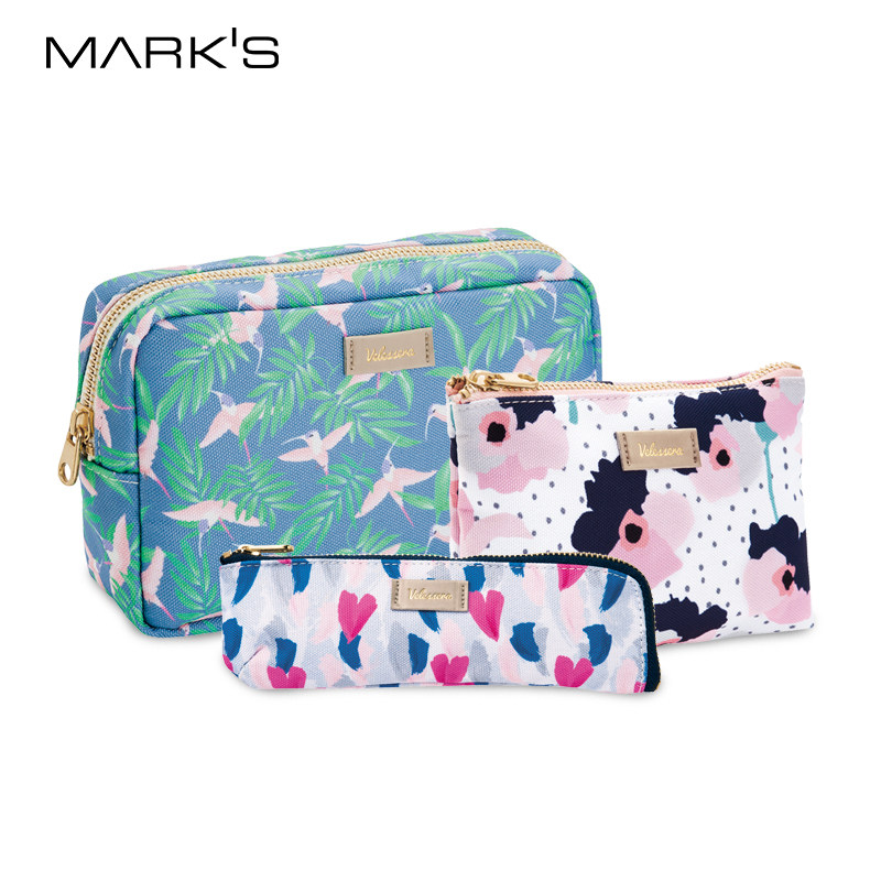 MARK'S Velessera系列收纳包 小方包化妆包笔袋文具包 简约旅行便携女盥洗包电子产品包