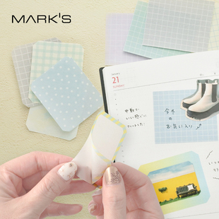 MARK 日本文具屋大賞 備忘標記備注中性筆水性筆可書寫 和紙便簽貼手帳裝 飾貼紙膠帶多色套裝 maste片式