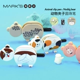 [Специальная скидка 30%] Японская шариковая ручка KOBARU с магнитным зажимом, 0,8 мм, забавная форма животного, гладкие чернила на масляной основе, магнит на холодильник, держатель для купюр, авторизованное распространение бренда