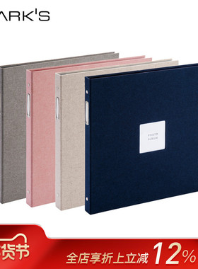 marks Photo系列Binder Album大型活页DIY家庭相册 5寸7寸方形照片 四色活页夹横竖两用活页多种替芯套装