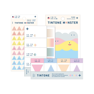Frontier TINTONE系列便签贴纸马卡龙配色时尚简约可爱DIY设计索引标记手帐粘贴照片物品标记本便签贴