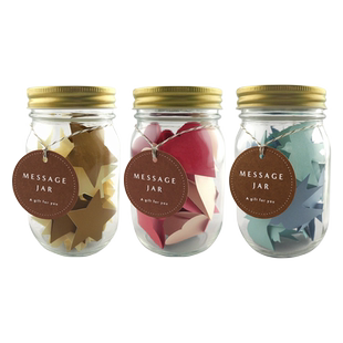 【特惠7折】MATOKA MESSAGE JAR罐装异形留言卡星星爱心飞鸟剪纸造型卡片生日贺卡留言卡精致包装