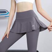 科里芙运动裤 跑步透气网球健身裙裤 女防走光新款 高腰提臀紧身长裤