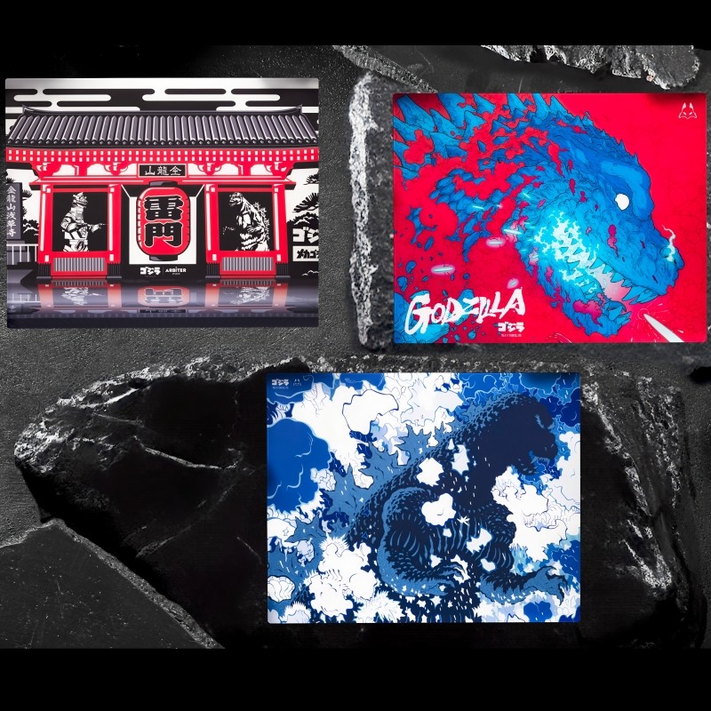 Arbiterstudio哥斯拉玻璃鼠标垫