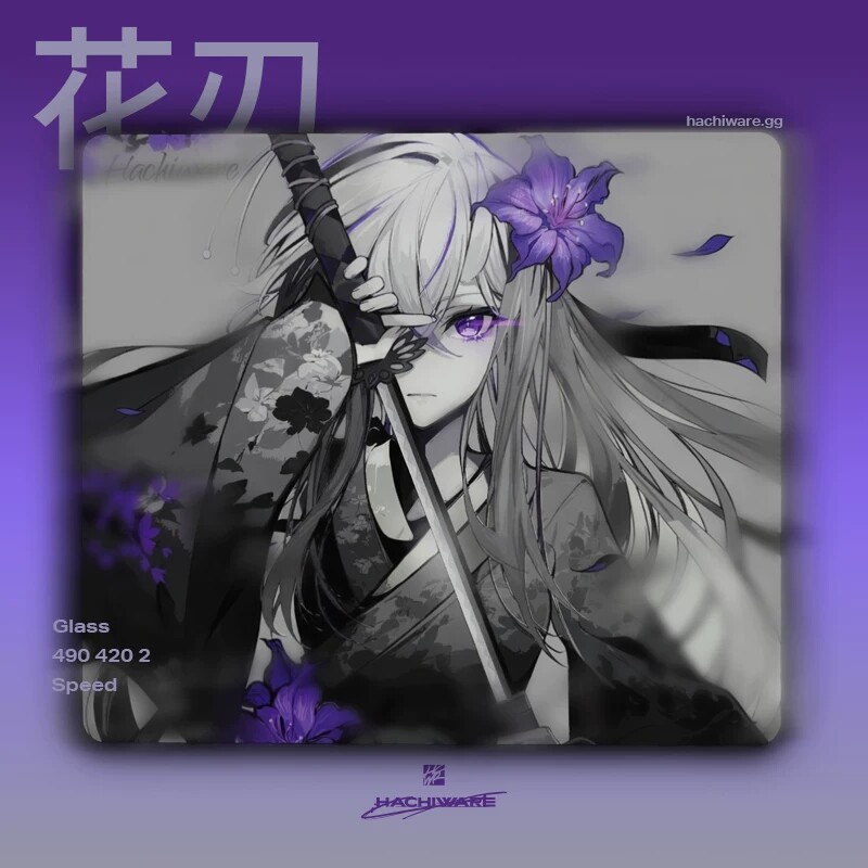 Hachiware[花刃v2]FlowerBlade V2涂层玻璃鼠标垫电竞游戏FPS专用 - 实物图