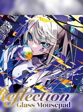 AMICIS Reflection二次元钢化玻璃鼠标垫女生电竞游戏FPS专用超大