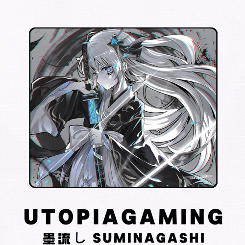 UtopiaGaming墨流玻璃鼠标垫