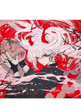 Abyssgaming赤骸/红玉二次元钢化玻璃鼠标垫电竞游戏FPS专用超大