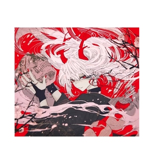 Abyssgaming赤骸 钢化玻璃鼠标垫电竞游戏FPS专用超大 红玉二次元