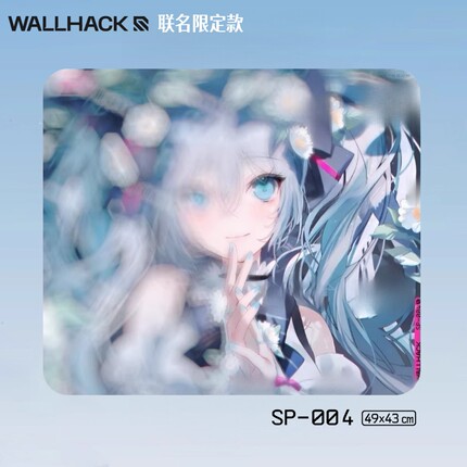 WALLHACK沃哈克SP004初音miku钢化玻璃鼠标垫电竞游戏FPS专用大号
