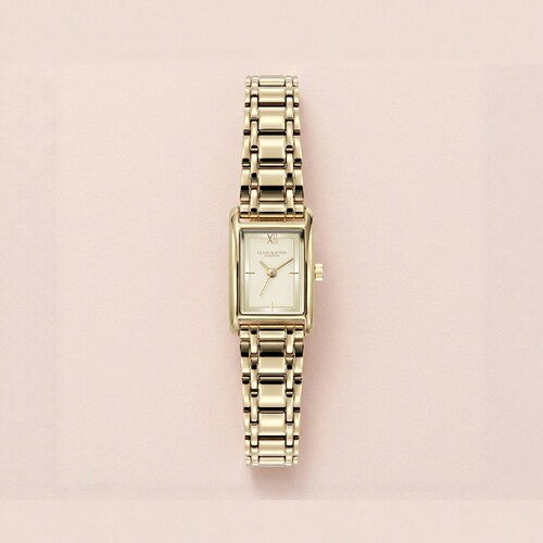 OLIVIABURTON复古浅金色小方表