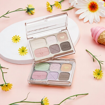 艾蓓拉素哑六色大地眼影高光盘