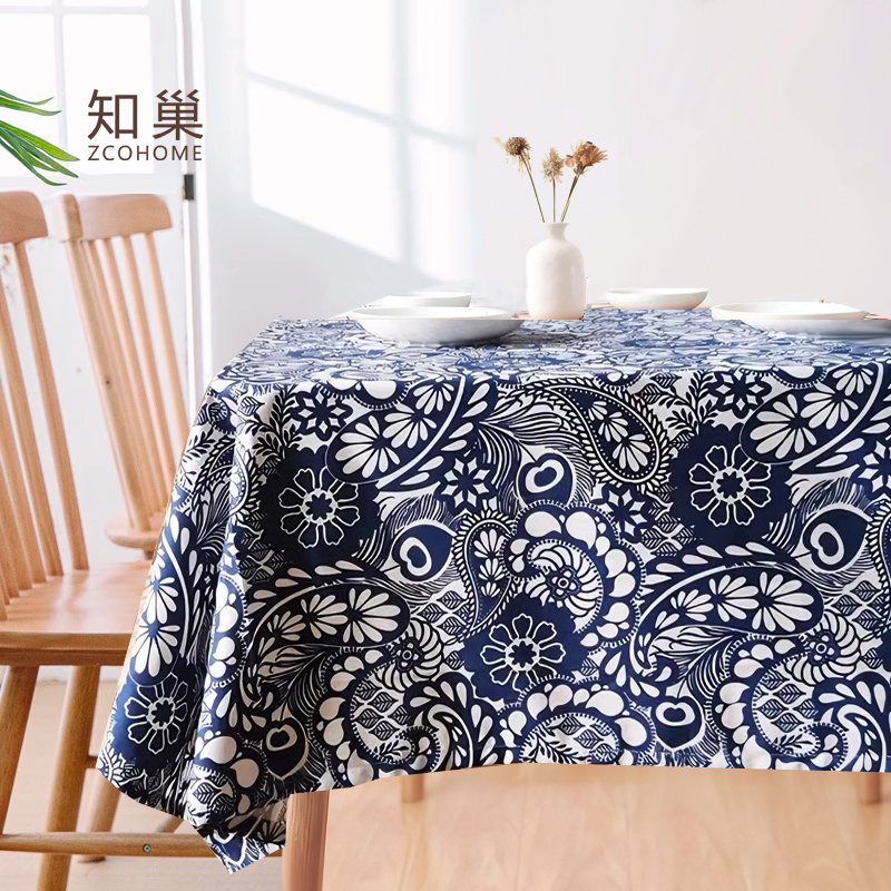 乌镇蓝印花餐桌布布艺