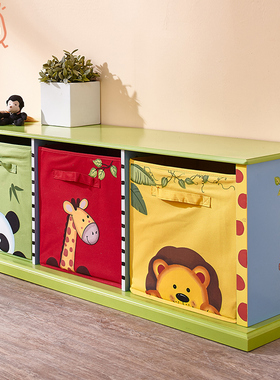 teamson纷朵奇儿童书柜宝宝书架绘本架储物收纳柜布袋收纳家用