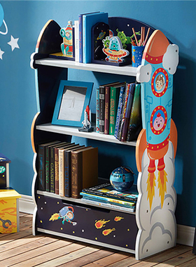 teamson纷朵奇儿童书架绘本架玩具架收纳架收纳柜架子置物架家用