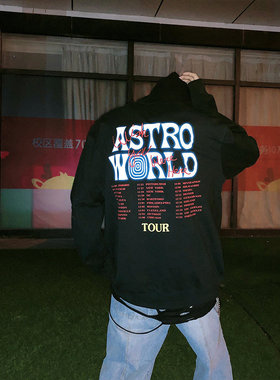 Travis同款Scott潮牌TS闪电CACTUS JACK印花潮连帽衫FOG卫衣ZGPB