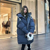 CI.CI.CO.CO.猫头鹰大口袋羽绒服25冬新款 南油连帽白鹅绒加厚外套