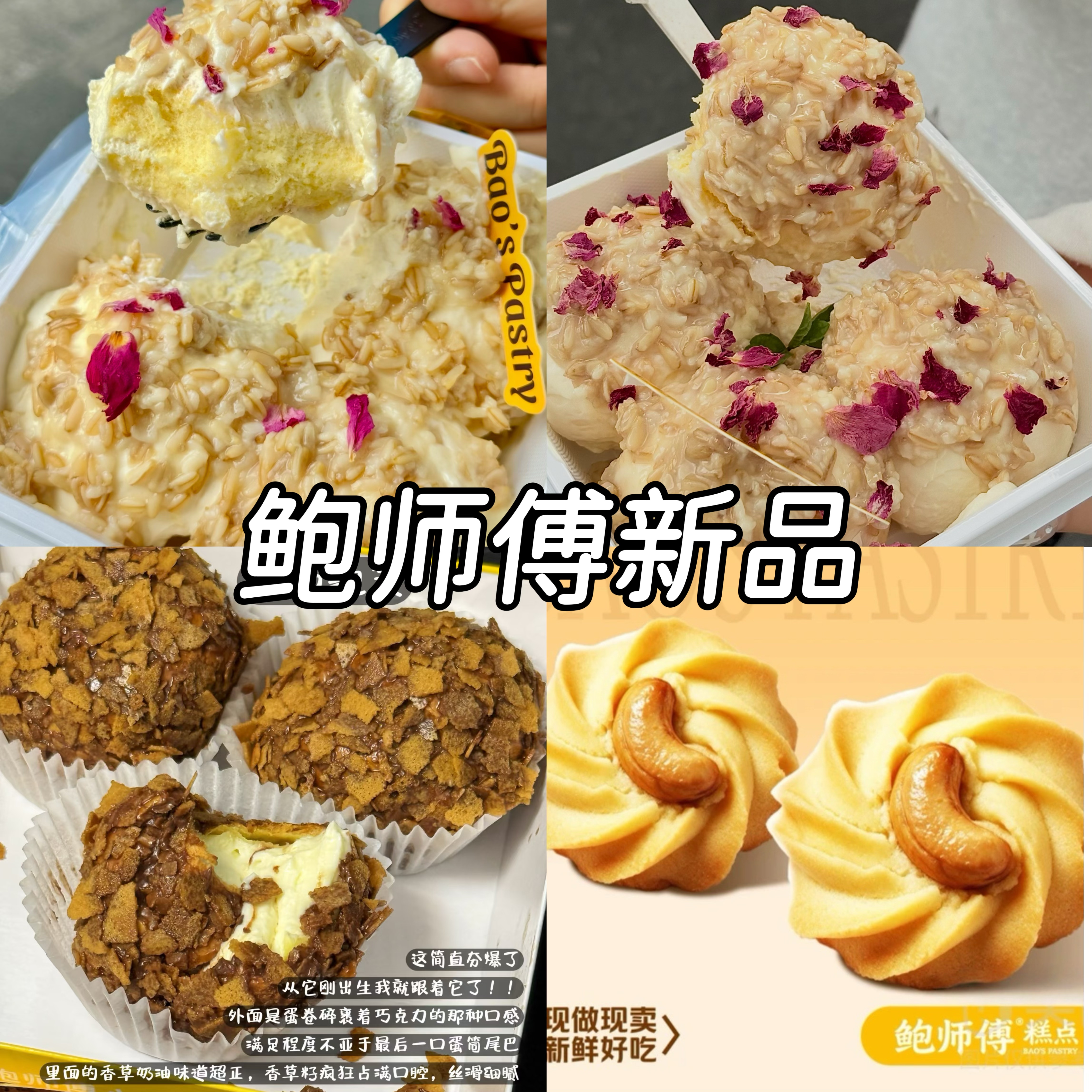 鲍师傅新品肉松小贝海苔酥糕点美食面包门店当天北京代购顺丰冷发图片