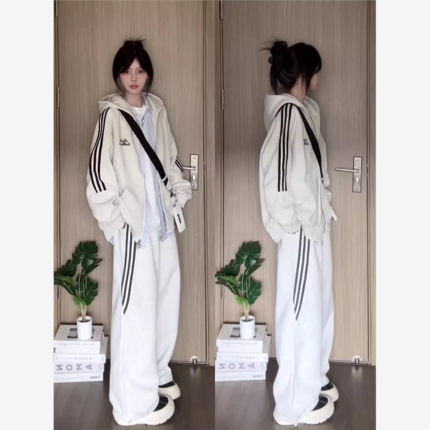 美式炸街休闲运动套装女