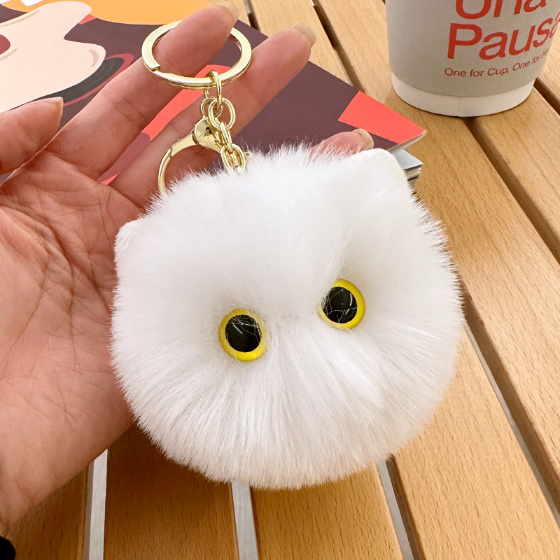 可爱猫猫头钥匙扣小挂件包包挂饰