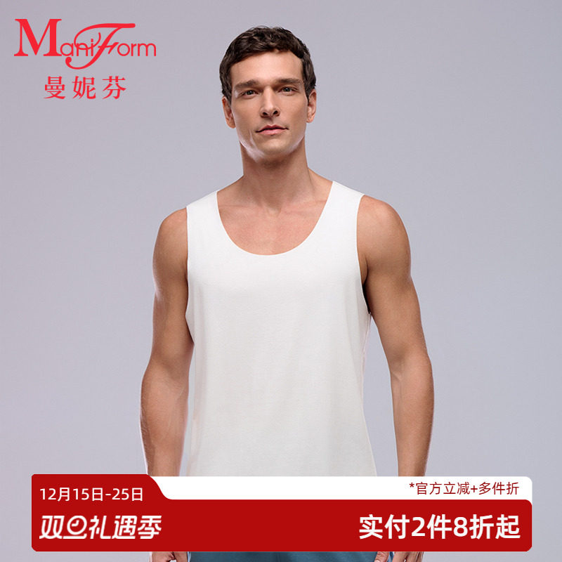 曼妮芬男士宽肩休闲背心