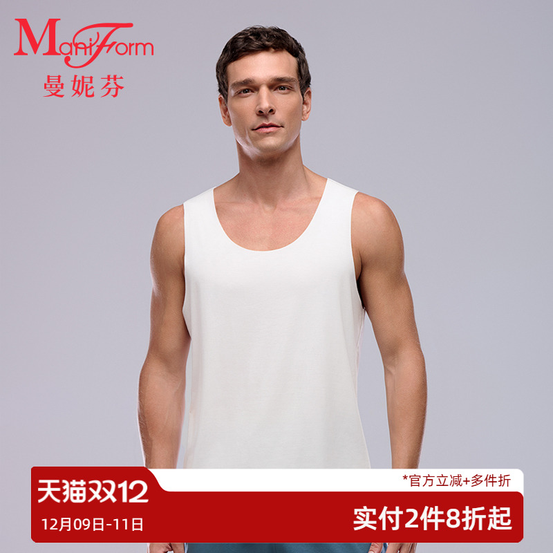 曼妮芬男士宽肩休闲背心