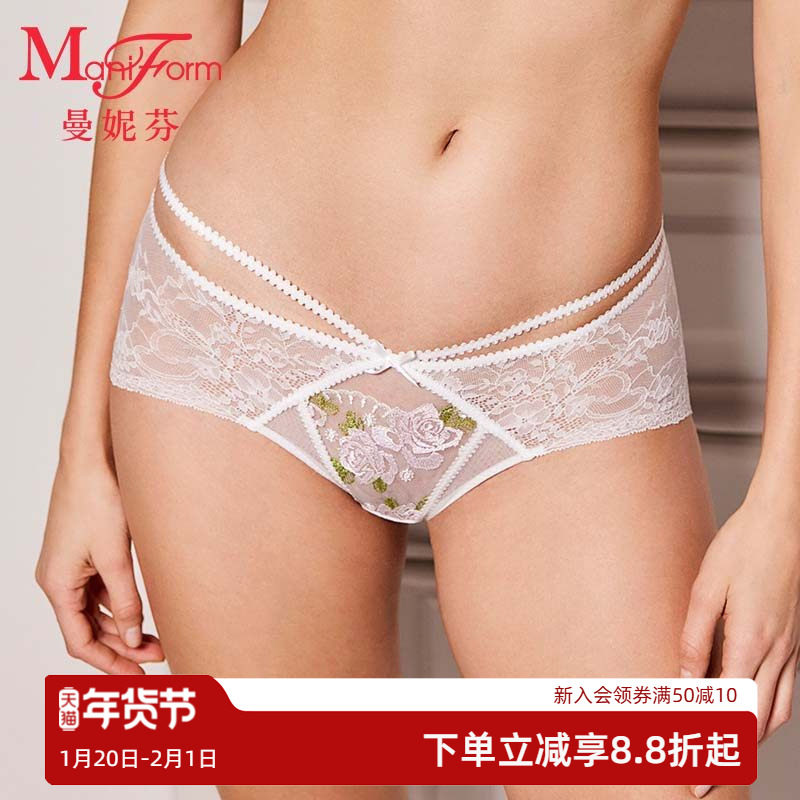 曼妮芬性感蕾丝中低腰三角裤女士舒适内裤底裤女生短裤,女士内衣/男士内衣/家居服,女三角裤,淘宝优惠券,粉丝福利购,淘宝优惠卷