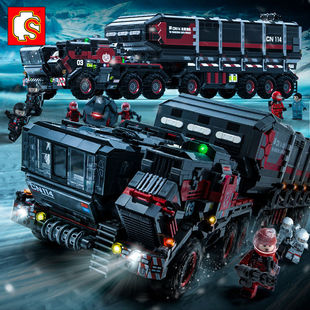 森宝拼装积木107009正版授权流浪地球大型箱式运载车拼插组装模型
