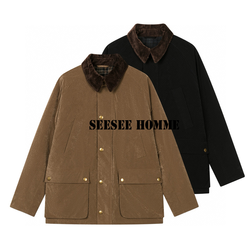 巴恩风BAR经典棉衣外套中长原单