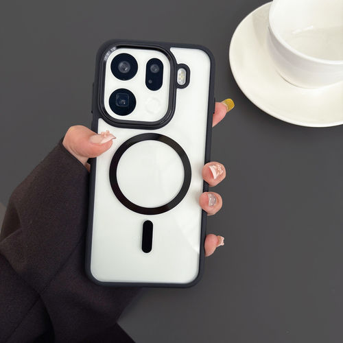 适用于OPPOFindx9pro手机壳金属镜头框透明背板findx9磁吸软边不伤机高级感findx8pro简约防摔男女x8UItra