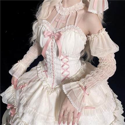十字姬lolita洛丽塔lo裙子全款现货挂脖连衣裙正品原创吊带裙JSK
