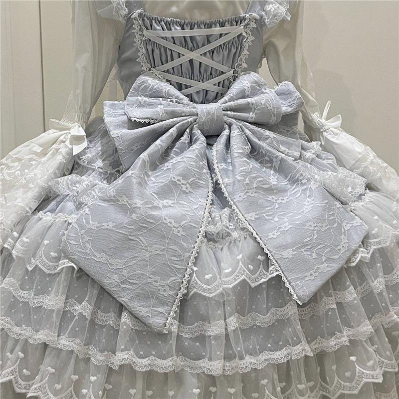 白糖少女原创设计Lolita洋装doll感小裙子同款背后蝴蝶结bnt帽子