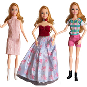 30cm金发巴芘娃娃多关节11寸配衣服鞋 子一整套益智女孩过家家玩具