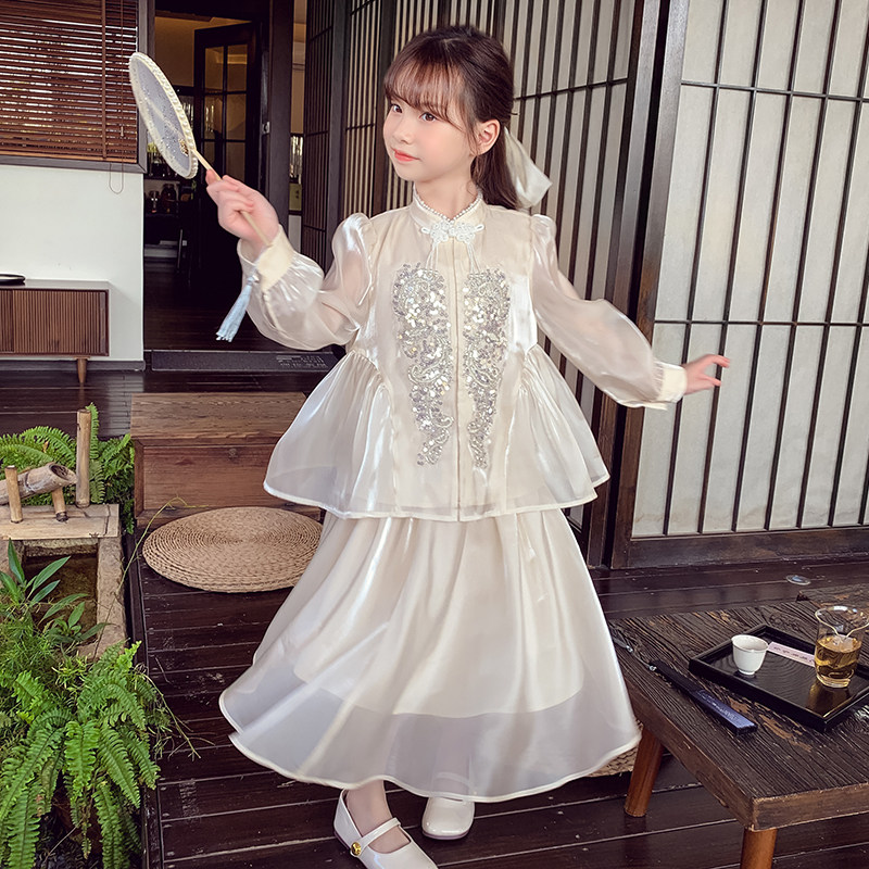 夏装2025新款超仙儿童新中式套裙小女孩亮片,童装/婴儿装/亲子装,汉服,淘宝优惠券,粉丝福利购,淘宝优惠卷