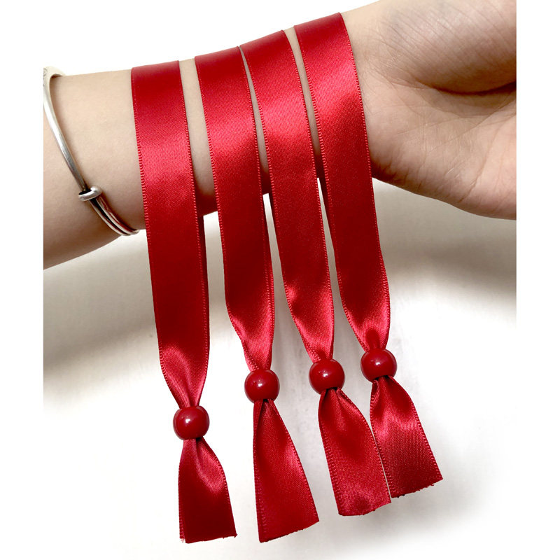 好丝汇结婚红丝带婚庆手腕带婚宴派对入场亲人团标识带个性手环带